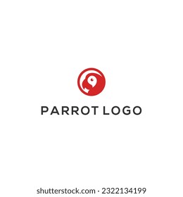Plantilla de Ilustración de vectores de diseño con logotipo de loros	