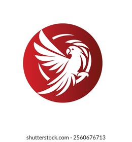 Parrot Logo Design Vector Illustration  