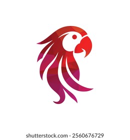 Parrot Logo Design Vector Illustration  
