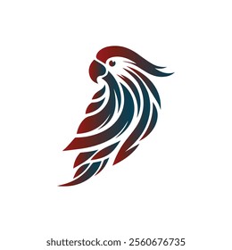 Parrot Logo Design Vector Illustration  