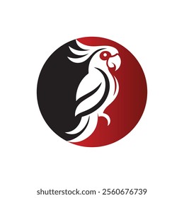 Parrot Logo Design Vector Illustration  