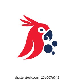 Parrot Logo Design Vector Illustration  