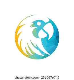 Parrot Logo Design Vector Illustration  