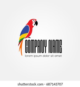 Parrot logo design. Vector illustration 