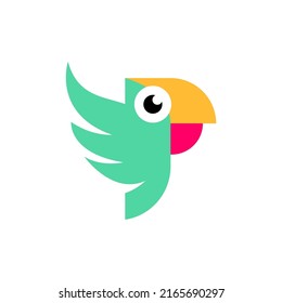 parrot logo design vector sign