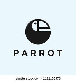 parrot logo design vector silhouette illustration