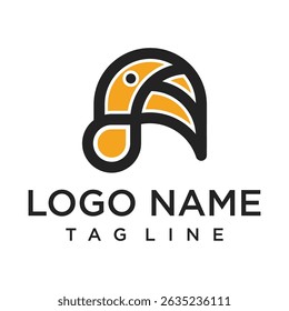 parrot logo design vector silhouette illustration