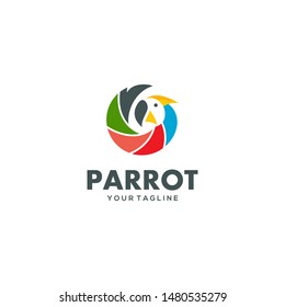 Parrot Logo Design Vector Stock