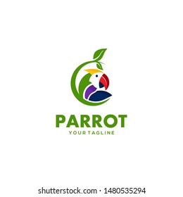 Parrot Logo Design Vector Stock