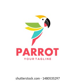 Parrot Logo Design Vector Stock