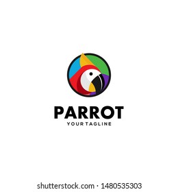 Parrot Logo Design Vector Stock