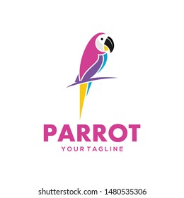 Parrot Logo Design Vector Stock