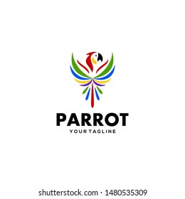 Parrot Logo Design Vector Stock