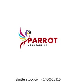 Parrot Logo Design Vector Stock