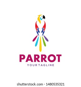 Parrot Logo Design Vector Stock