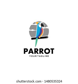 Parrot Logo Design Vector Stock