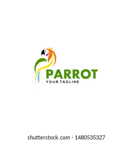 Parrot Logo Design Vector Stock