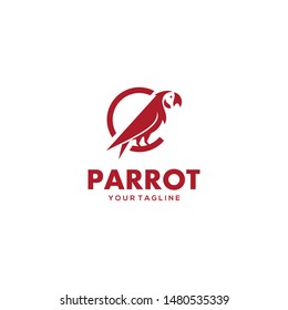 Parrot Logo Design Vector Stock