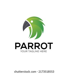 Material vectorial de diseño con logotipo de loros