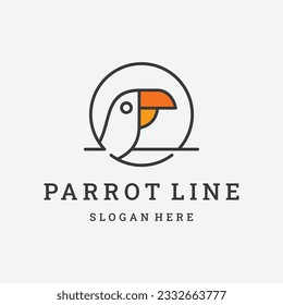 Parrot Logo Design Vector Stock template .