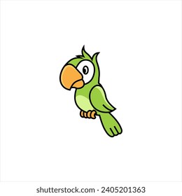 Parrot Logo Design Vector Stock