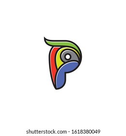 parrot logo design vector template