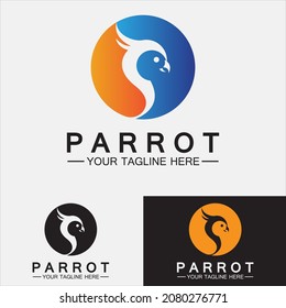 Parrot Logo Design Vector Template