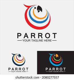 Parrot Logo Design Vector Template