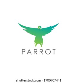 parrot logo icon beautiful illustration vector Design