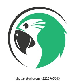 Parrot logo icon design illustration