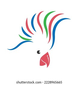 Parrot logo icon design illustration
