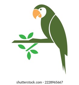 Parrot logo icon design illustration