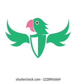 Parrot logo icon design illustration