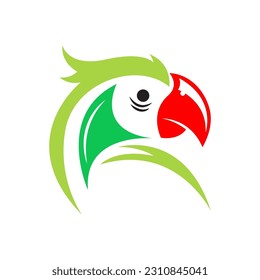 Parrot logo icon design illustration