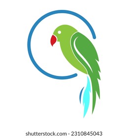 Parrot logo icon design illustration