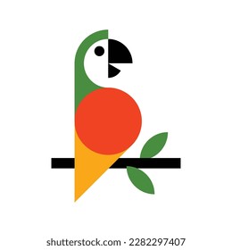 Parrot Logo. Icon design. Template elements