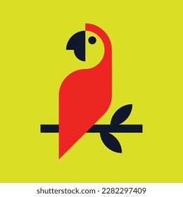 Parrot Logo. Icon design. Template elements