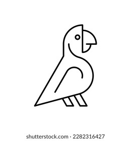 Parrot Logo. Icon design. Template elements