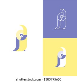 Parrot logo, icon, sign. Vector design elements.