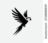 Parrot logo icon silhouette vector art illustration