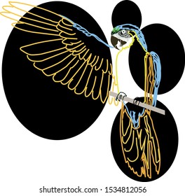 parrot logo, icon and vector to work your design image, to create illustrations, artistic works