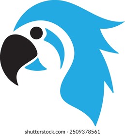 Parrot Logo silhouette vector art illustration