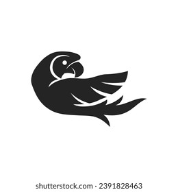Parrot Logo template Isolated. Brand Identity. Icon Abstract Vector graphic
