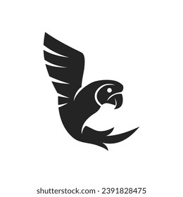 Parrot Logo template Isolated. Brand Identity. Icon Abstract Vector graphic