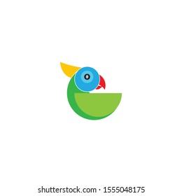Parrot logo vector icon design