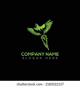 Parrot logo vector illustration design 