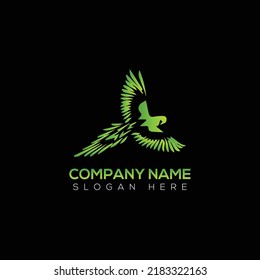 Parrot logo vector illustration design 