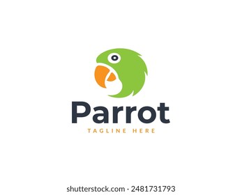 parrot logo vector illustration. macaw logo template