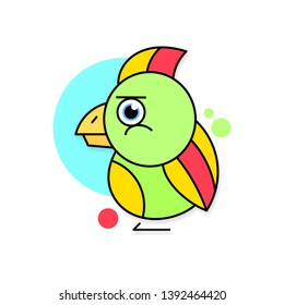 Parrot logo vector illustration on white background