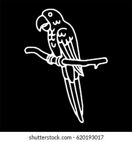 Parrot macaw, vector illustration